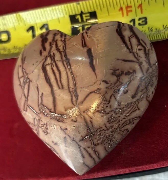 Mookaite Jasper 2 1/2 inch puffy heart