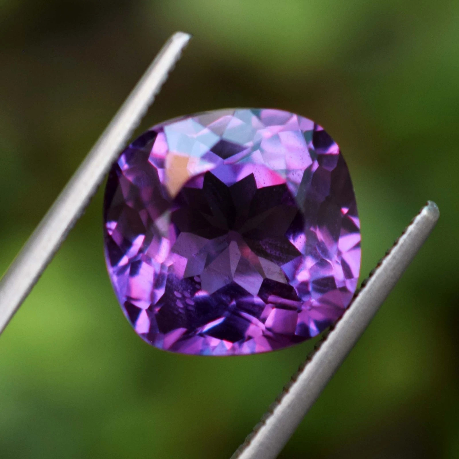 11.20 Ct Natural Russian Color Change Alexandrite Cushion Cut Certified Gemstone
