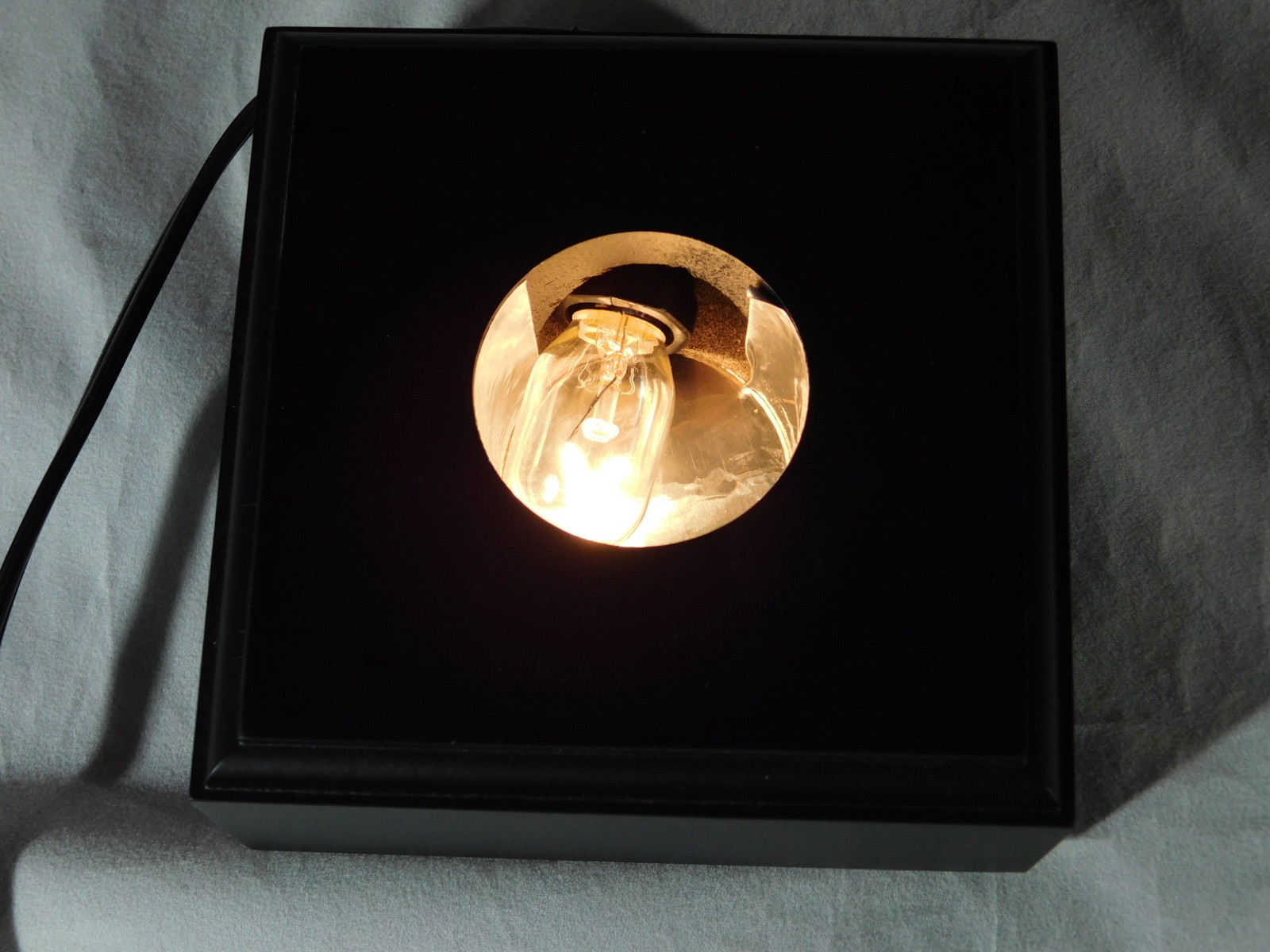 Display Stand LIGHTED Black Square Design Medium Size