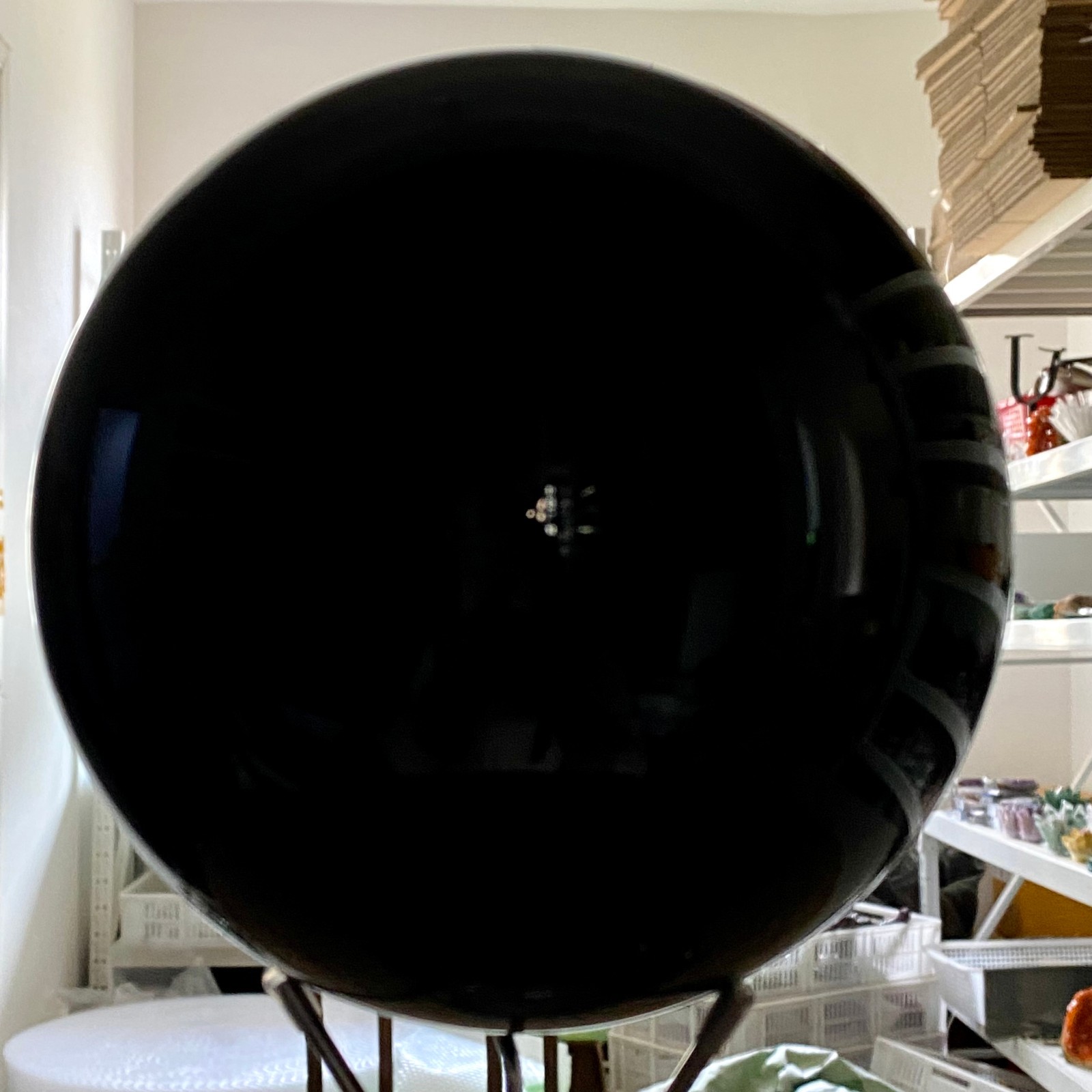 11.9 lb Natural Obsidian Crystal Ball Polished Sphere Psychic Reading