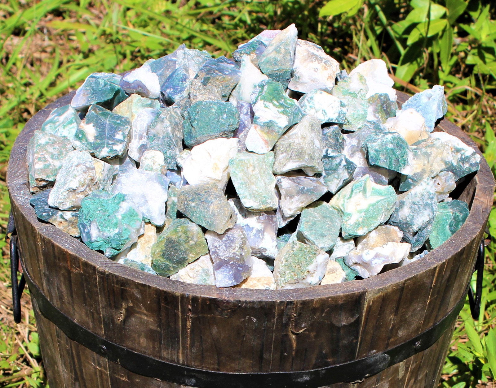 5 lb HUGE Bulk Lot Natural Rough Tree Agate (Raw Crystal Rocks 11000+ Carats)