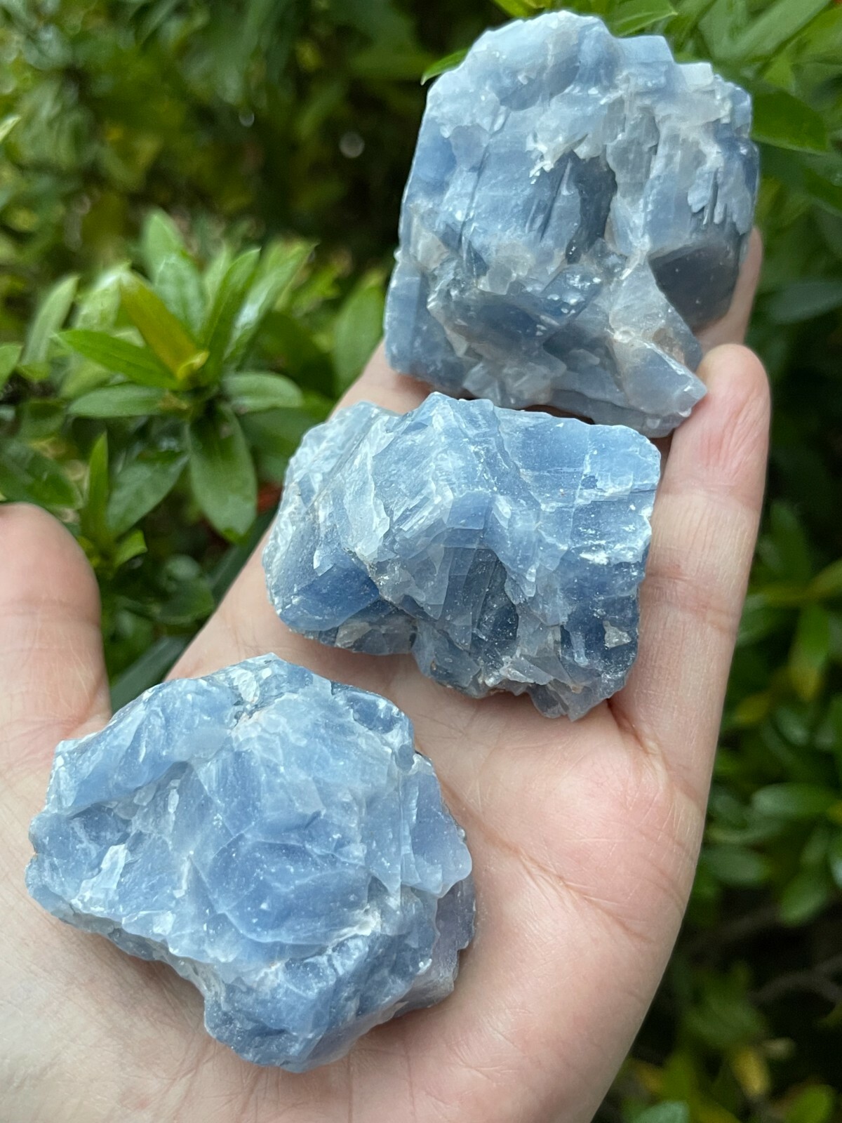 Grade A+ Large Blue Calcite Rough Natural, 2-3″ Blue Calcite, Wholesale Bulk Lot