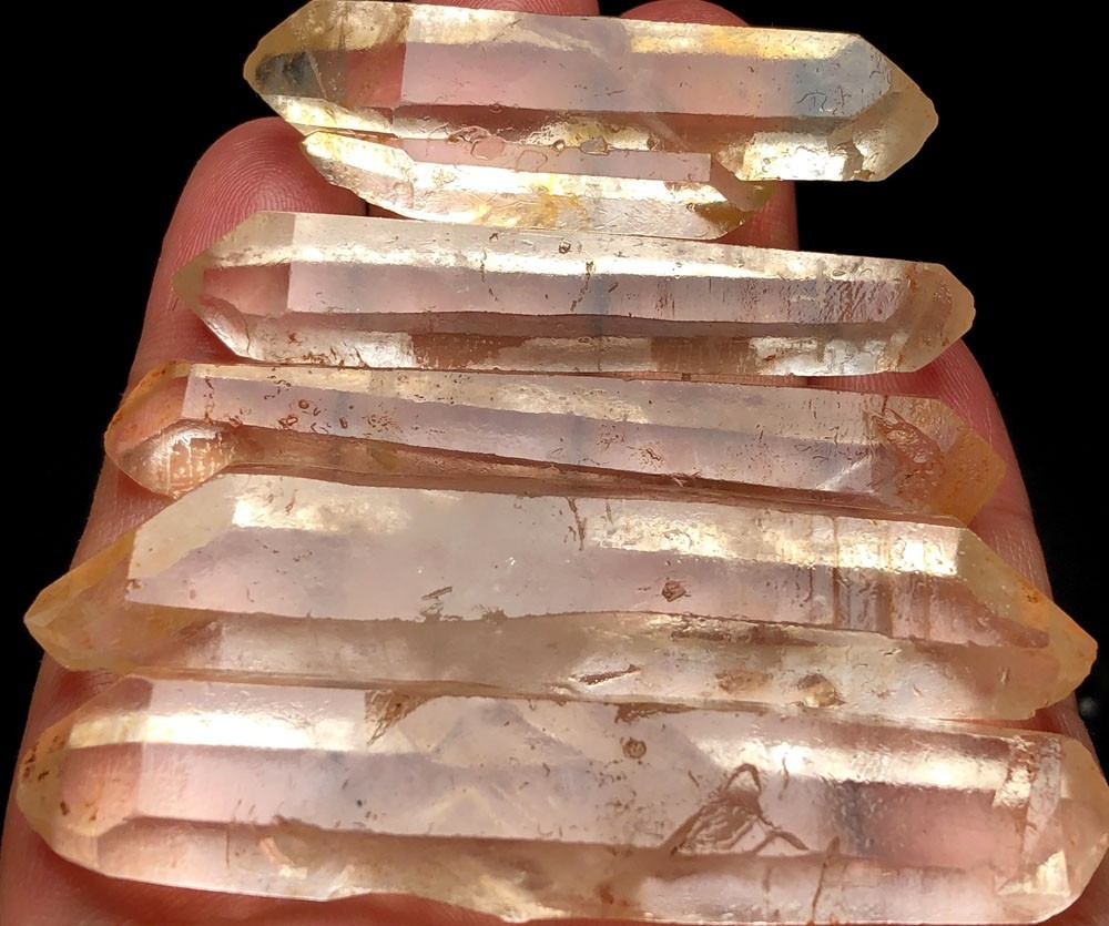 90g 5 Himalayan Natural singing Lemurian Quartz Lemurian Crystal Point DT t205