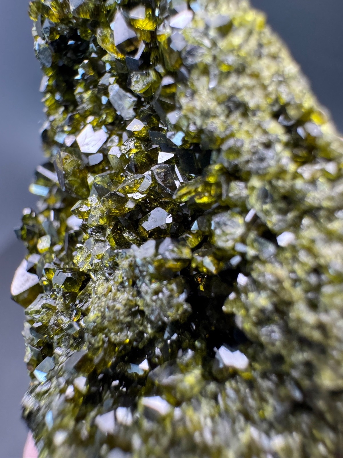6829 Sparkly Green Epidote with Clear Quartz Calumet Iron Mine, Colorado 32g