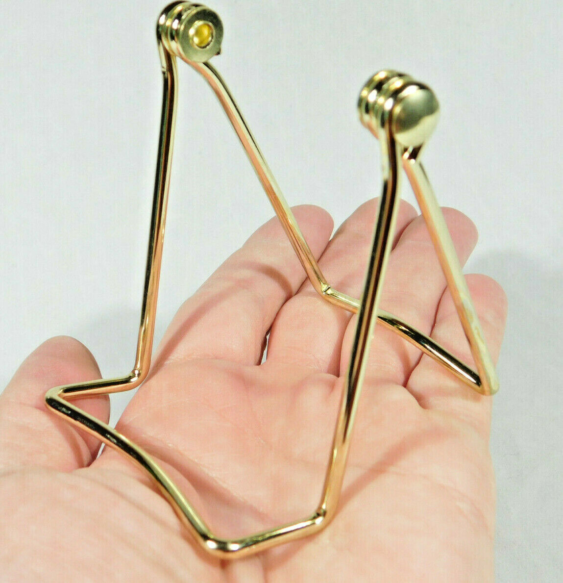 Easel Display Stand Adjustable Folding Small Size Gold color Metal