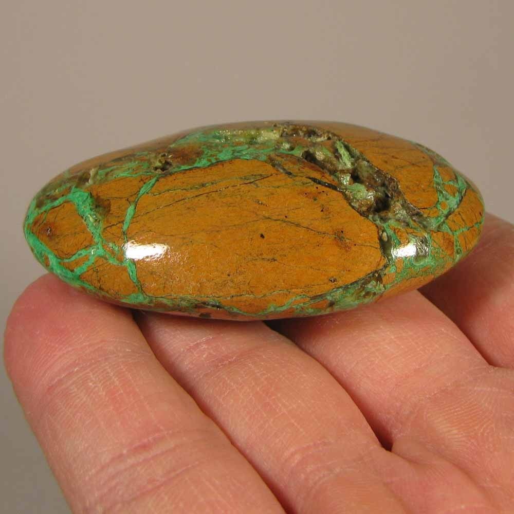 2.4″ Rare SMITHSONITE Gemstone Polished Palm Stone – Indonesia