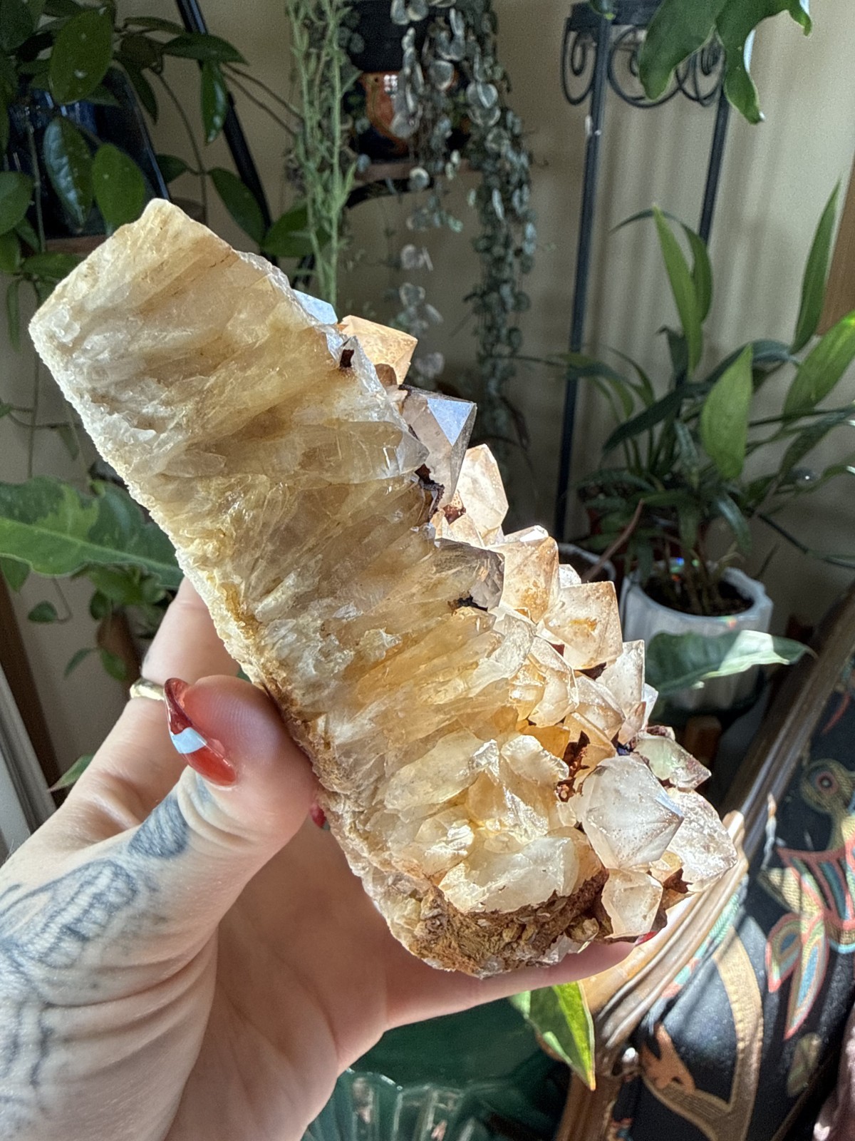 Large Smoky Quartz Crystal Cluster w/Limonite – Bulgaria – 2.45lbs