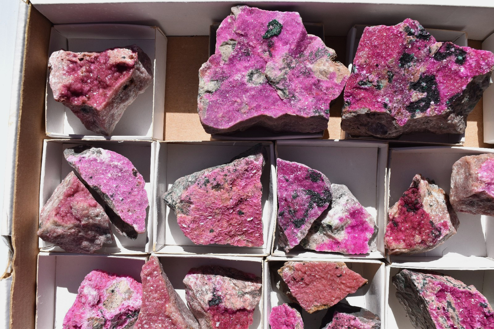 WHOLESALE Cobaltoan Calcite from Congo 3 kg 35 pieces # 5761