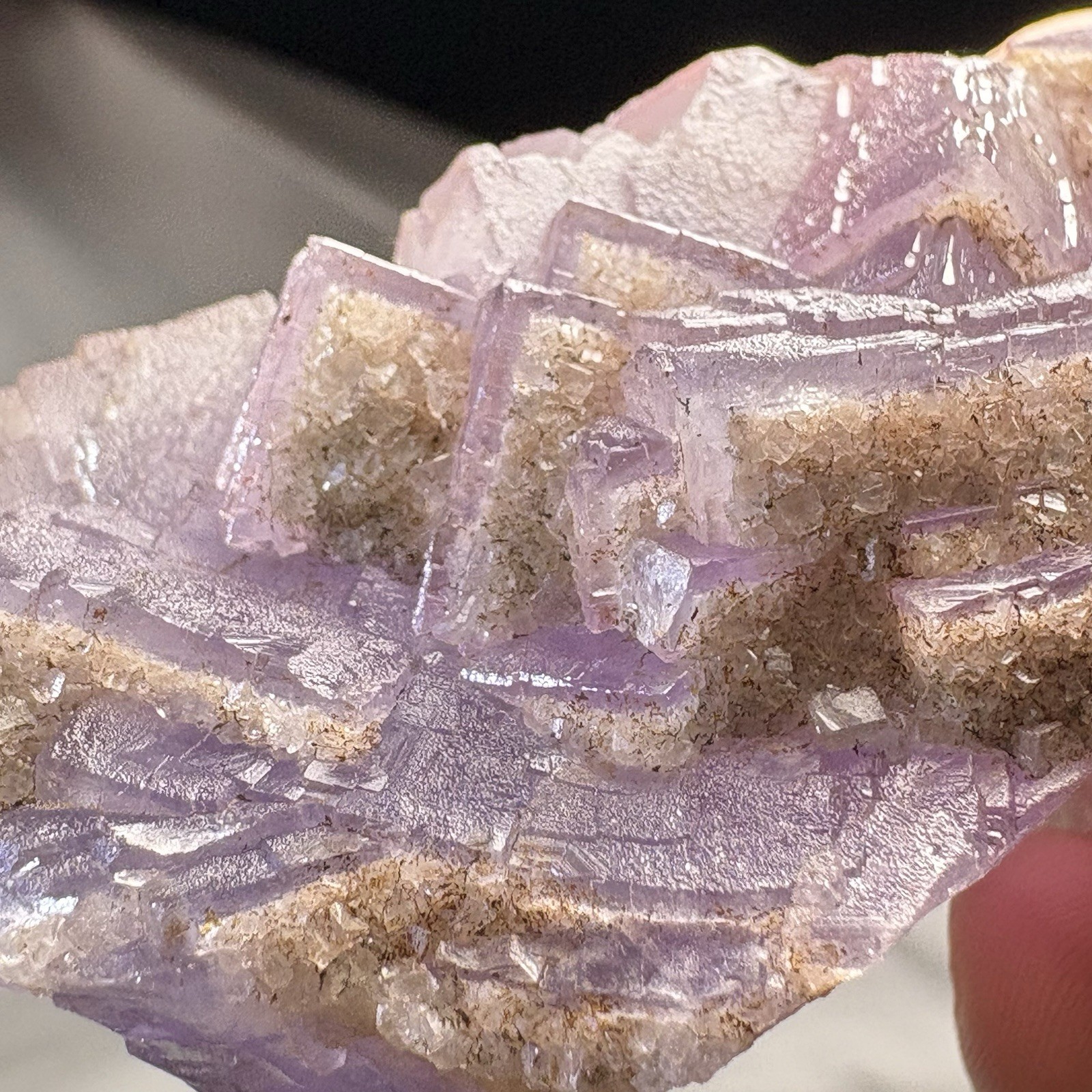 Natural Phantom Fluorite w/ Iridescent Rainbow Crystal Raw Mineral Specimen