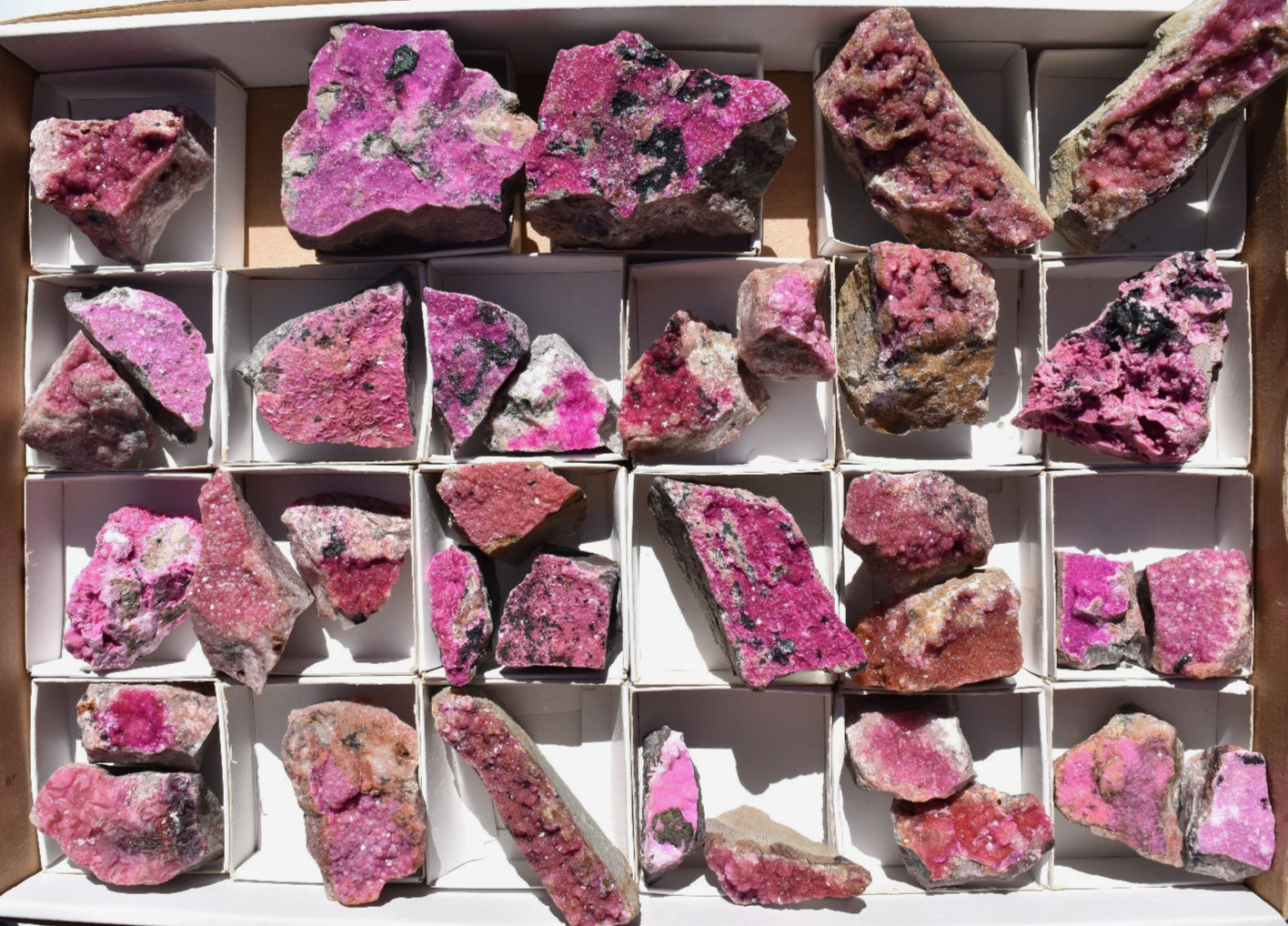 WHOLESALE Cobaltoan Calcite from Congo 3 kg 35 pieces # 5761