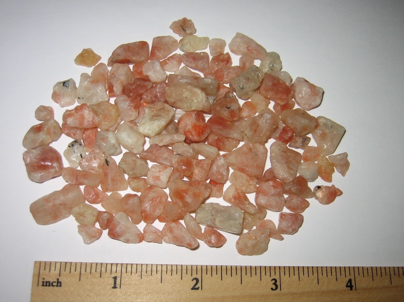 113 TUMBLED SMALL 0.2″-0.6″ SUNSTONE NATURAL STONE MINERALS INDIA ~ 64.9grams *1