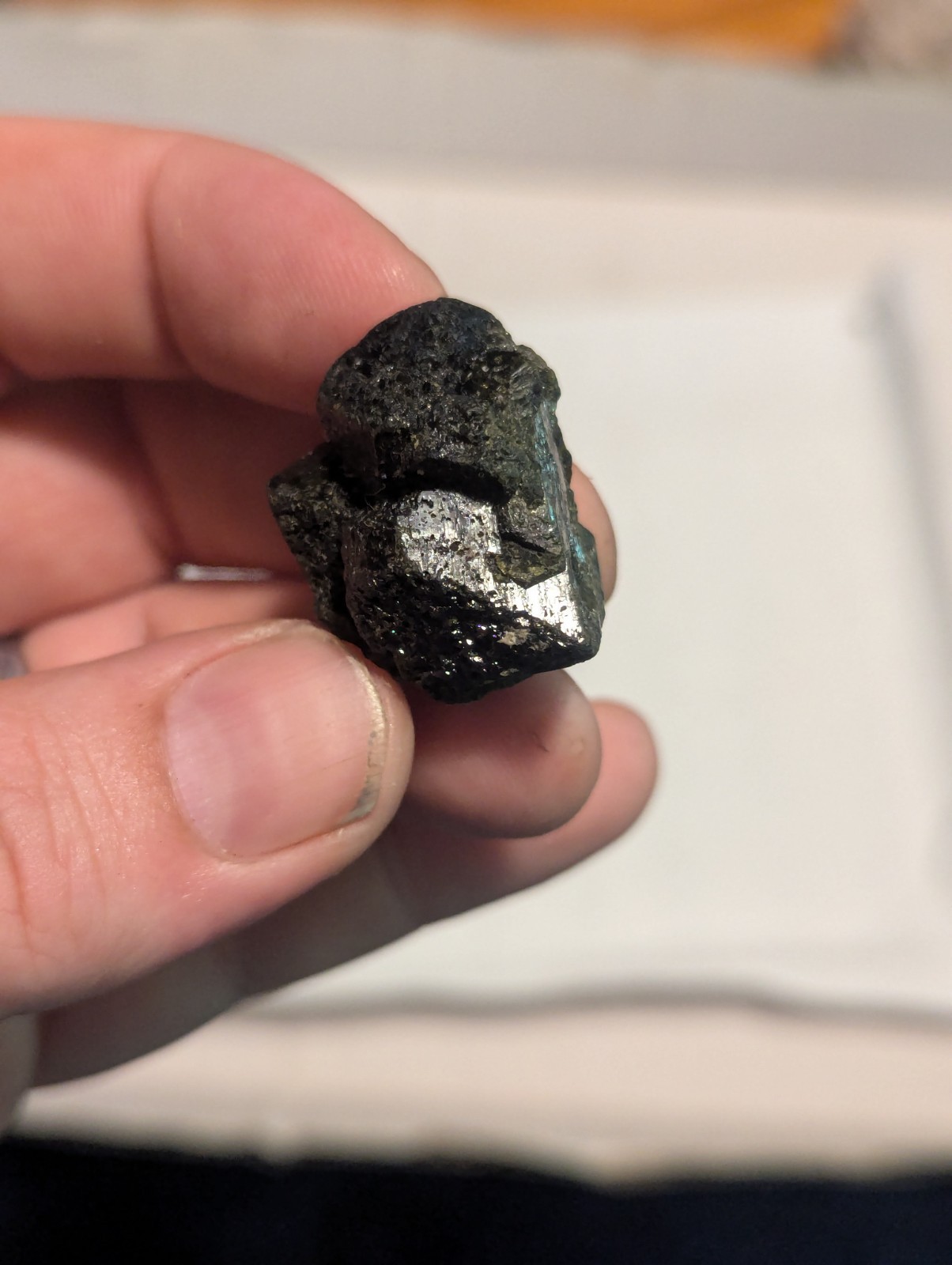 Funky Epidote Crystal Magnetite Pseudomorph Cluster Specimen