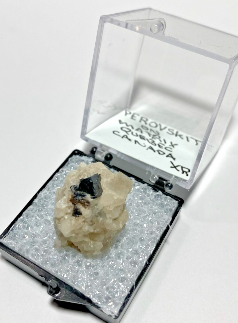 Rare Perovskite crystal on matrix Thumbnail from Quebec