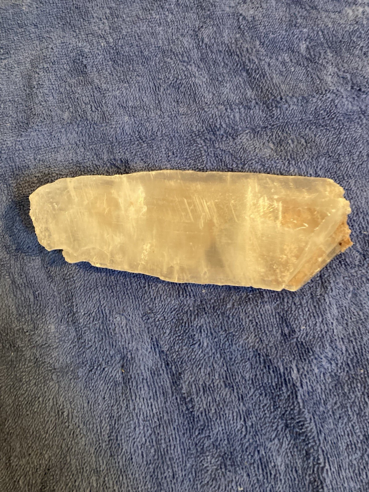 Gypsum is a transcparent, crystalline variety of the mineral selenite