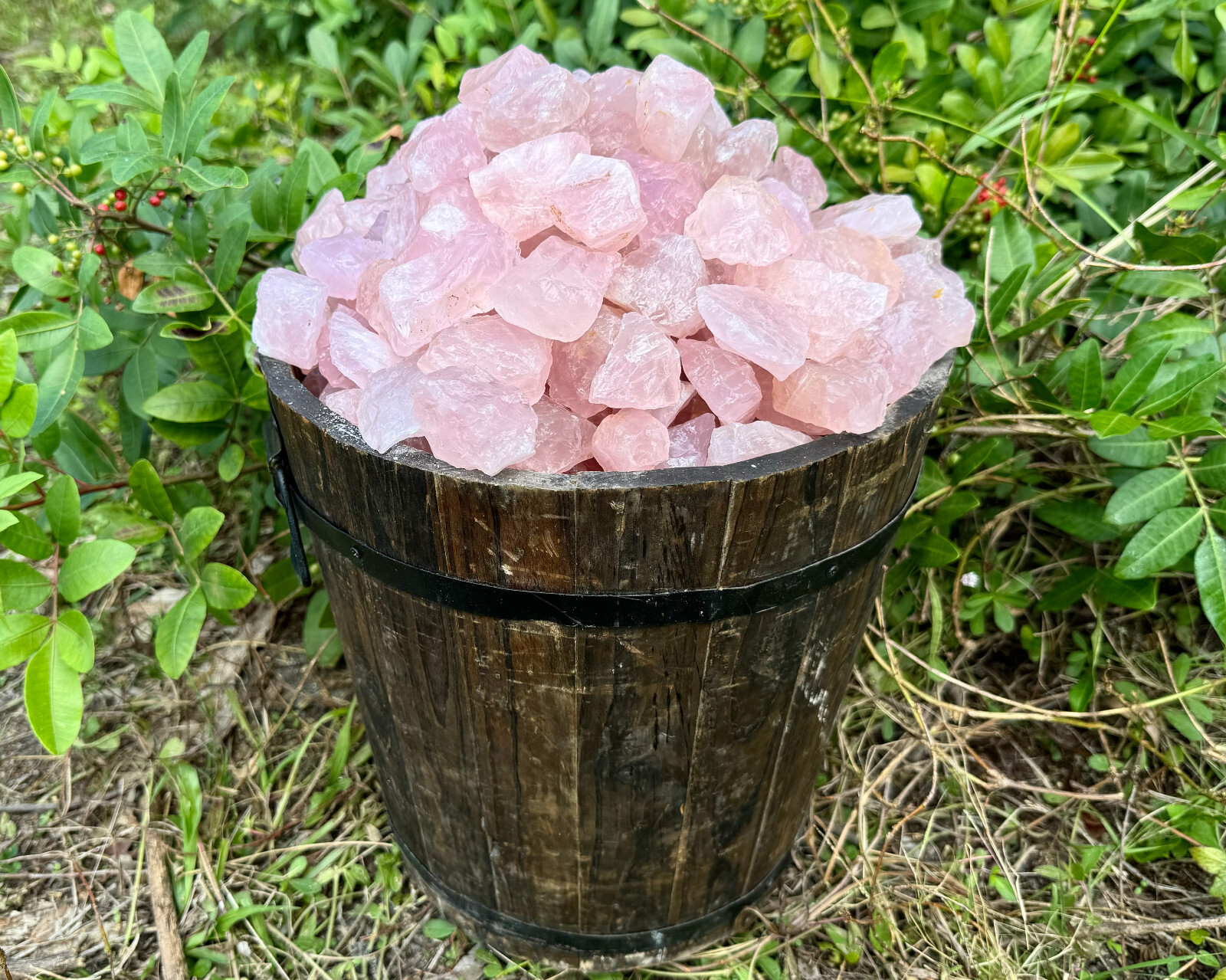 2 lb Bulk Lot Natural Rough Rose Quartz Crystals (Raw Reiki Love Stone Healing)