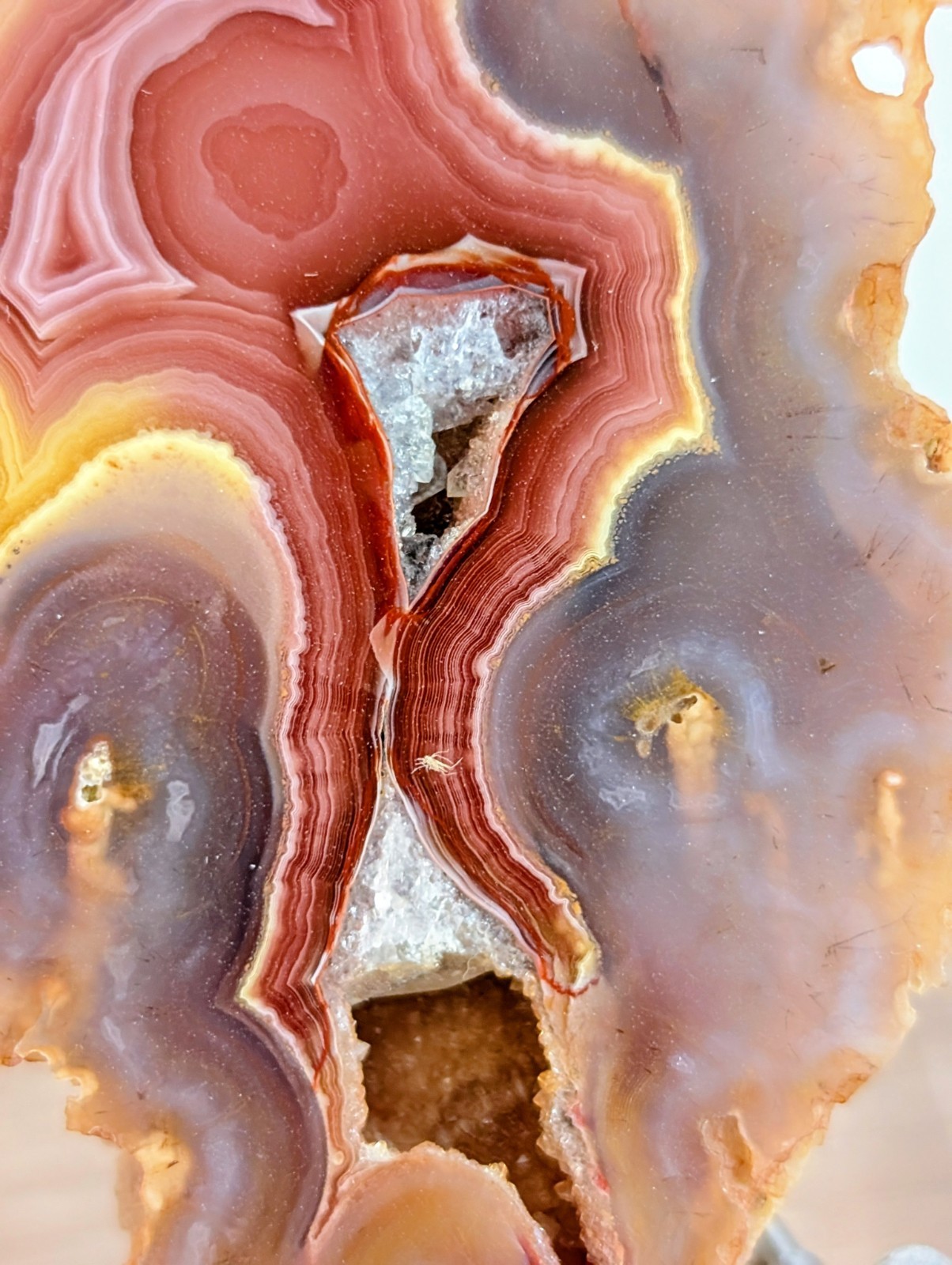 Laguna Agate Banded Red Yellow Mexico
