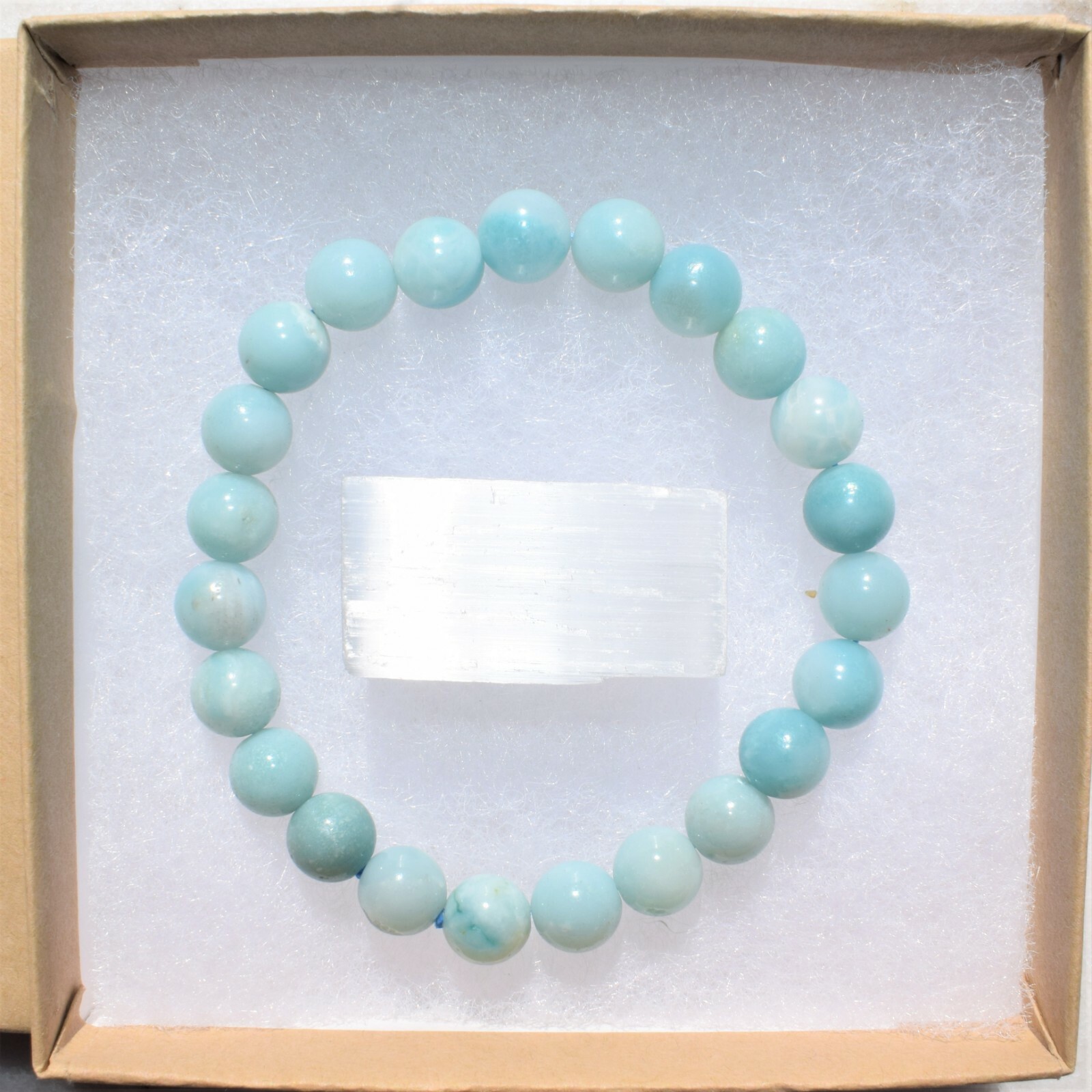 Premium CHARGED Amazonite Crystal 4mm – 8mm Bead Bracelet Stretchy ENERGY REIKI