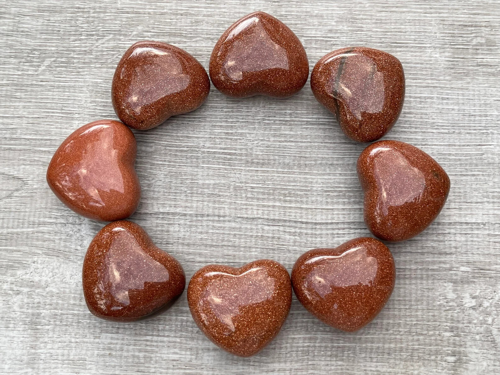 Large Gemstone Heart, 1.75″ Polished Crystals Gemstone Puffy Hearts, Pick a Type