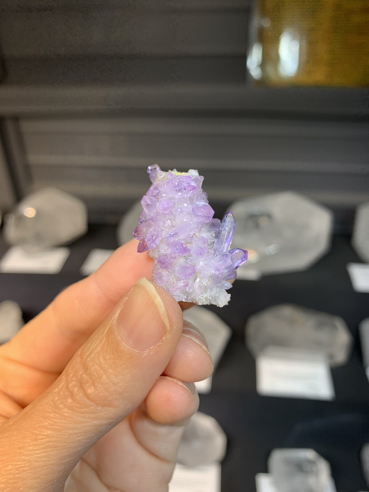 Vintage Mini Purple Lilac Amethyst Crystal Cluster, Veracruz Mexico