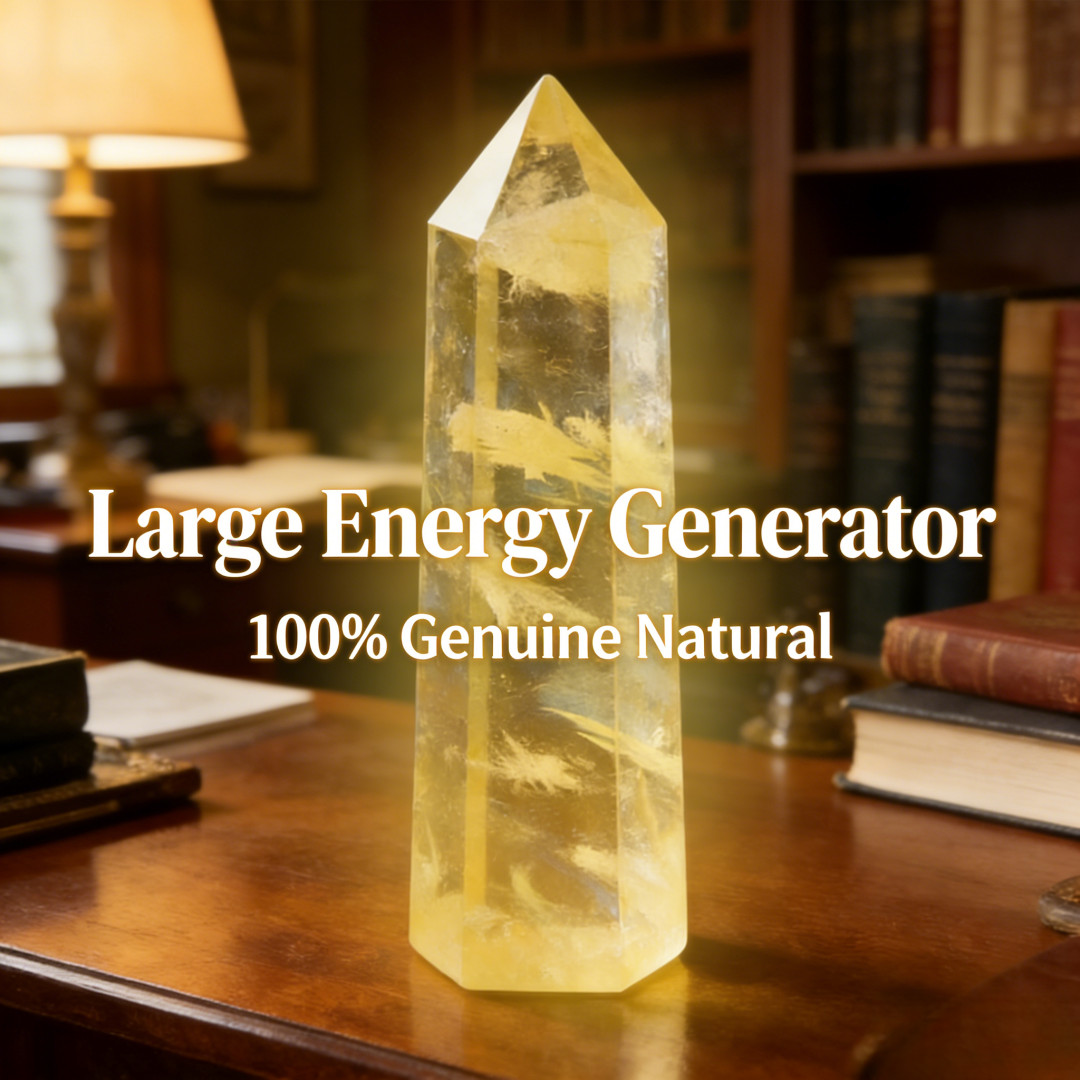 Large Natural Citrine Quartz Healing Big Crystal Jumbo Tower Point Wand Obelisk