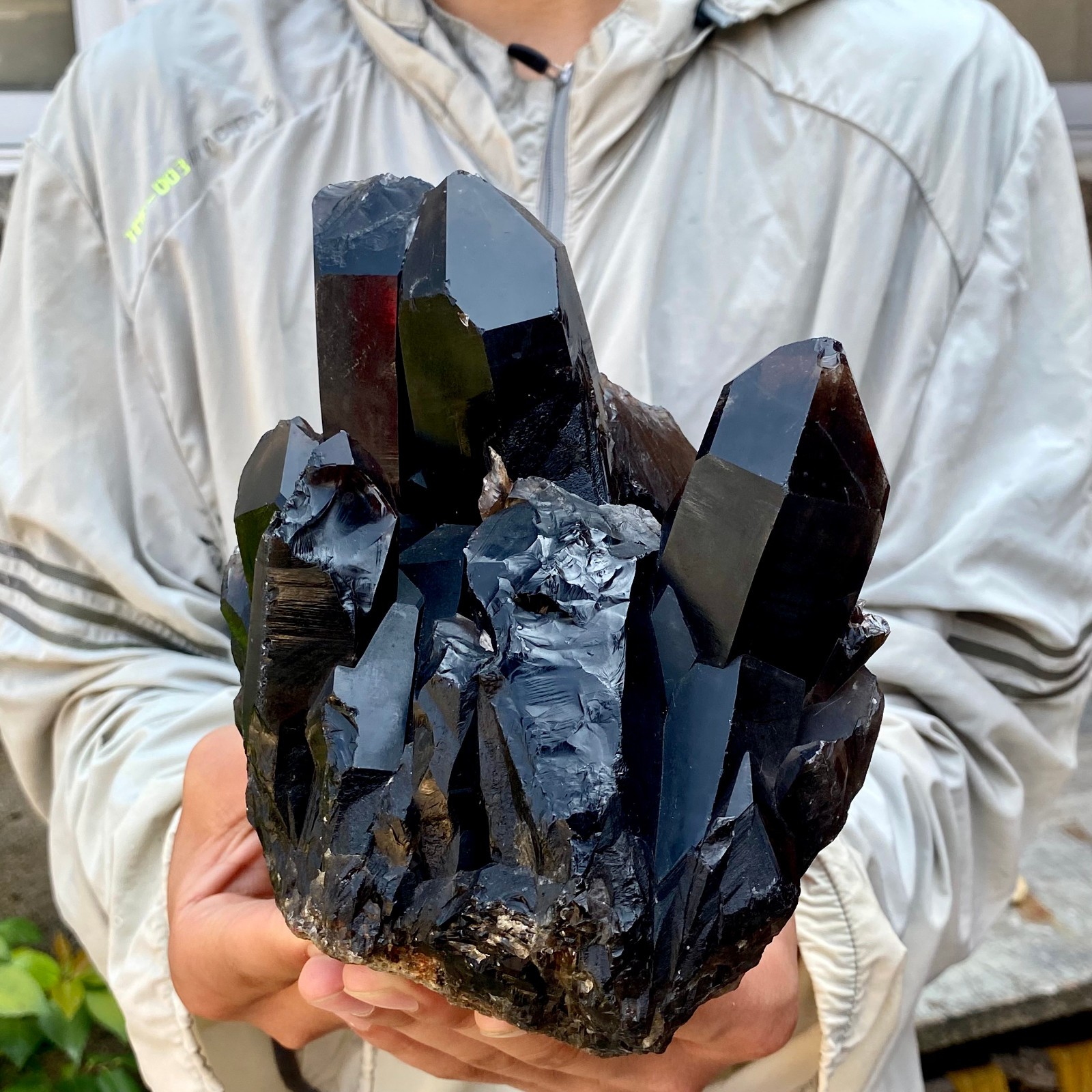 7LB Natural Tea black Crystal quartz Cluster Mineral Specimen Healing reiki
