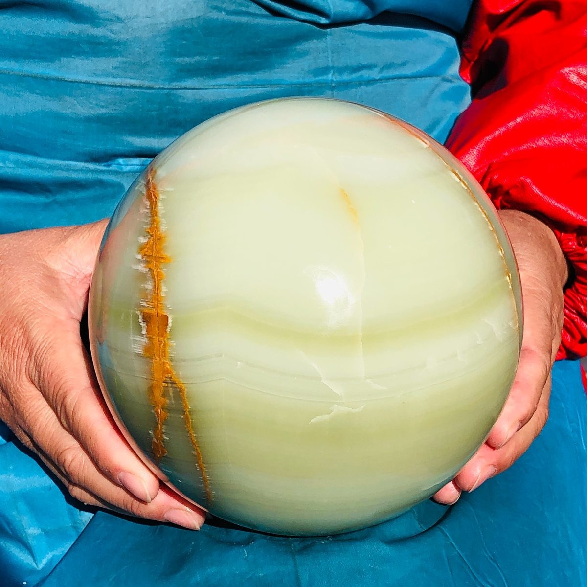 4740g Natural Afghan Jade Chakra Quartz Sphere healing ball Specimen