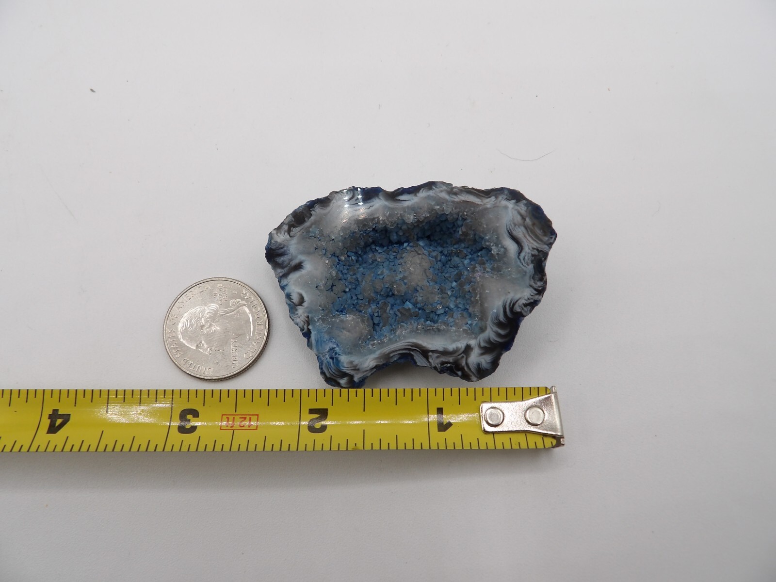 Cut and Polished Geode Colored Blue 1.5 Oz
