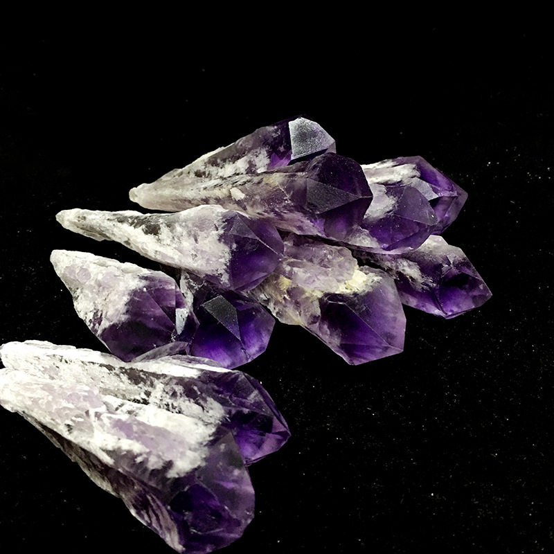 Natural Brazilain Amethyst Quartz Crystal Cluster Geode Druzy Healing Specimens