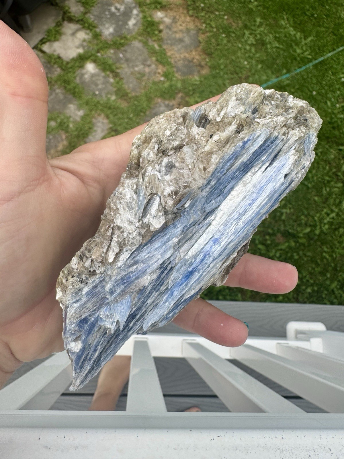 Over 1 Lb Blue Kyanite Comes With Acrylic Stand.
