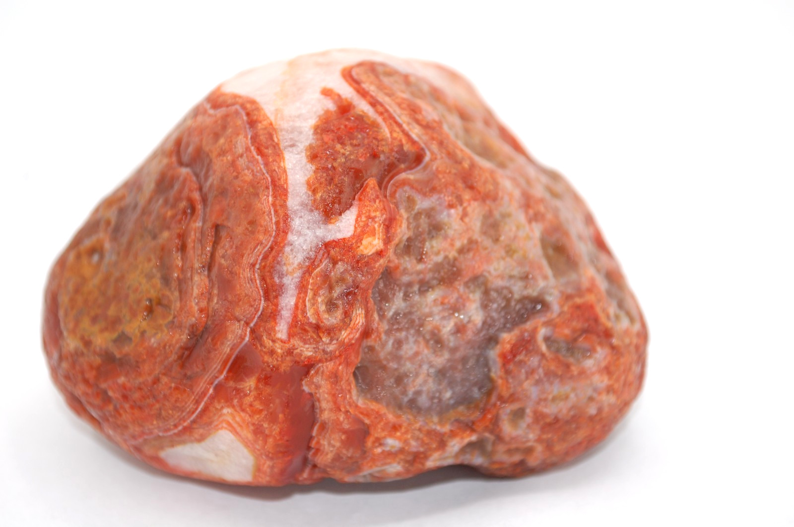 AGATE LAKE SUPERION AGATE 14.9 OZ 3 3/8″ X 3″ X 2″. MINNESOTA AGATE