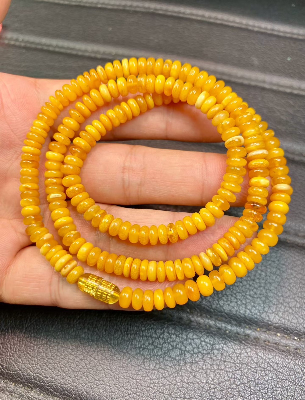 1pc Baltic Honey Amber Spacer Beaded Beautiful necklace 5-6mm