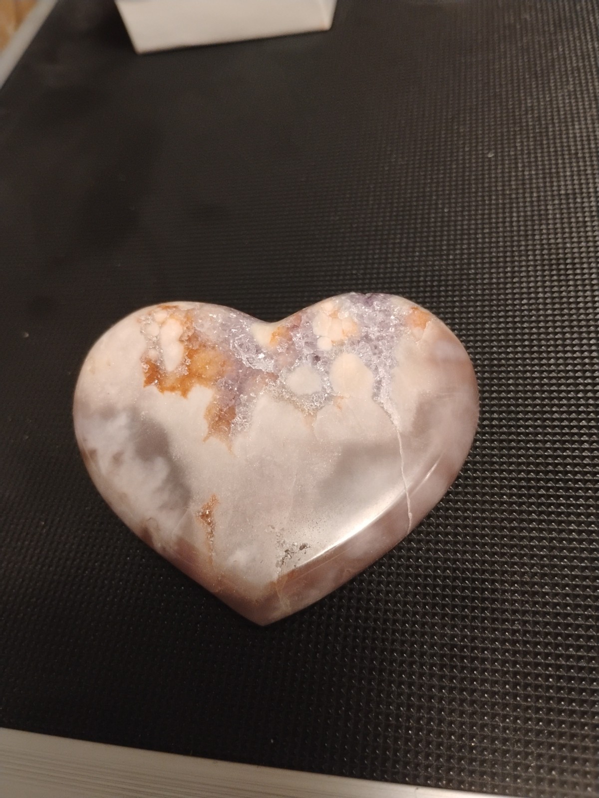 Pink Amethyst Heart! No Stand! 5.6oz!