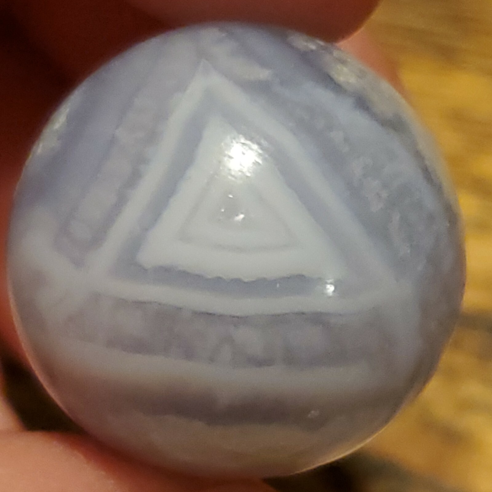 Blue Lace Agate Sphere Ball Orb Marble 20.5mm 14g