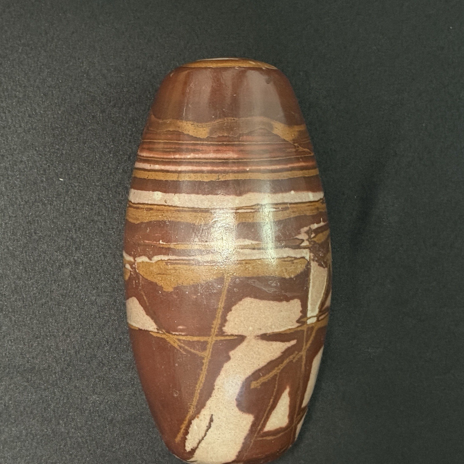 Stripped 9 Inch Shiva Lingam Natural stone from Narmada River in India SL25C9.11