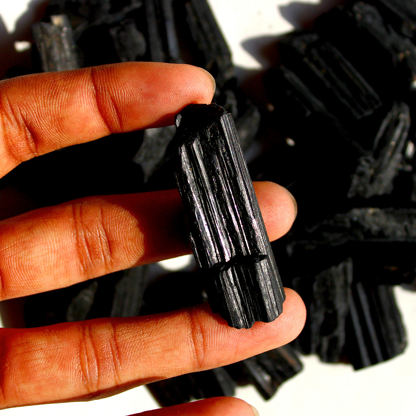 10 Pcs Natural Black Tourmaline Raw Crystal Points Healing Mineral Specimen