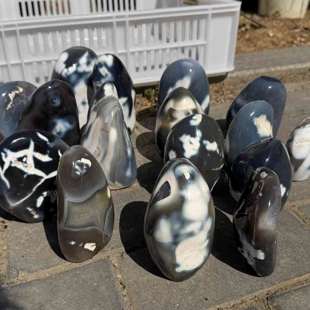 22LB Rare Natural Orca Agate Quartz Crystal Mineral Specimen Reiki Healing