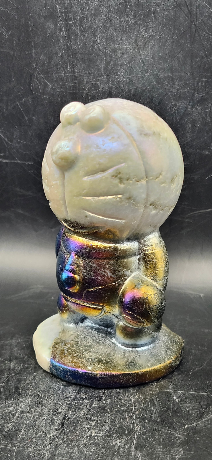 Aura quartz astronaut! 14 ounces, 4 inches tall