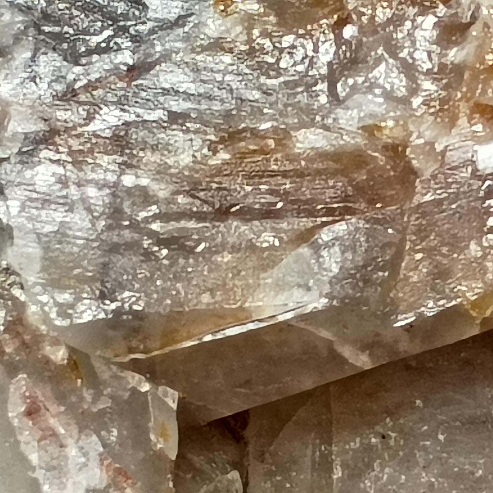 104g Quartz & Massive Topaz Crystal Silver Mines MO Historic Byrd Collection