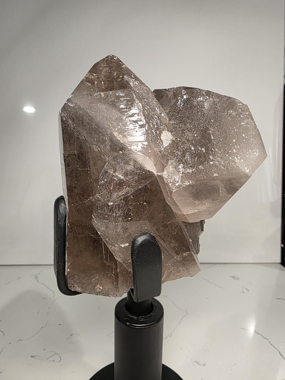 Natural Smoky Crystal Quartz Semi-polished Point Reiki Healing 3LB 5″ CHIPPED