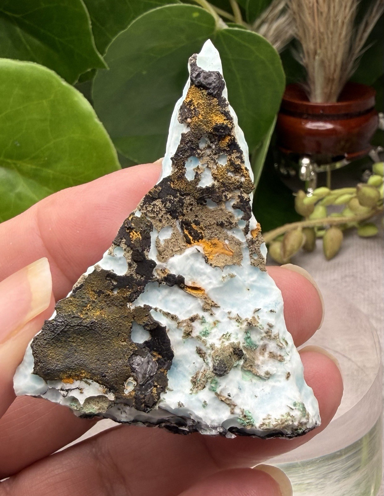 Crystal 43g Hemimorphite With Selenite Specimen Mineral Raw