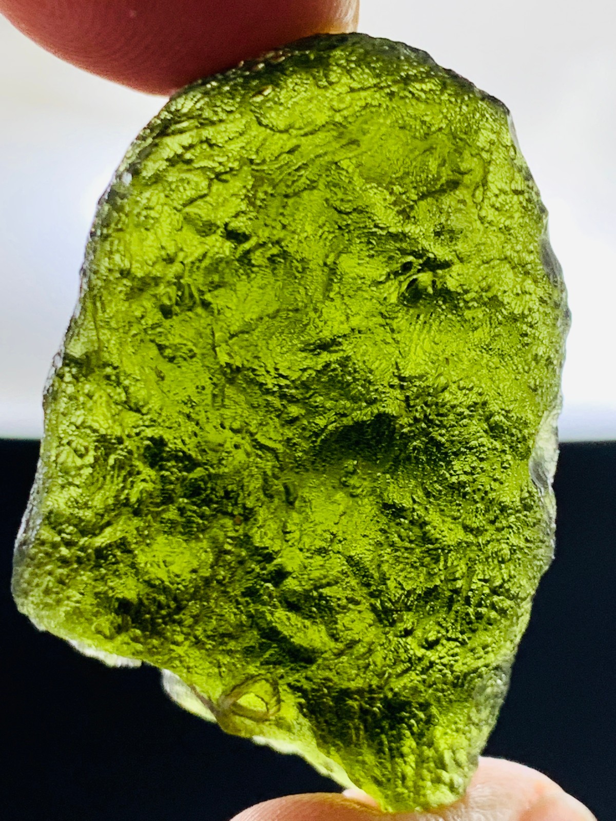 TOP Moldavite Raw Moldavite Crystal from Czech Republic PICcertificate 68CT