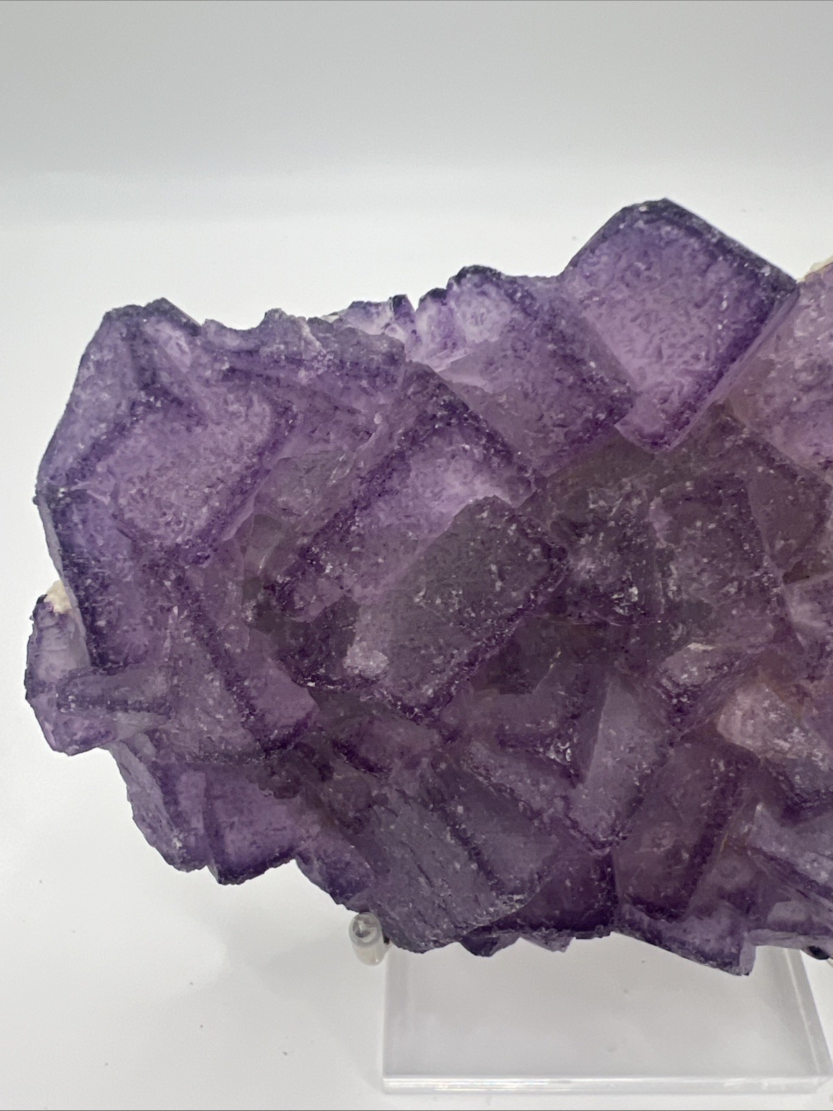 1.8 Pound! Natural Guizhou QR Code Fluorite W/ Stand! Amazing Quality!US Seller