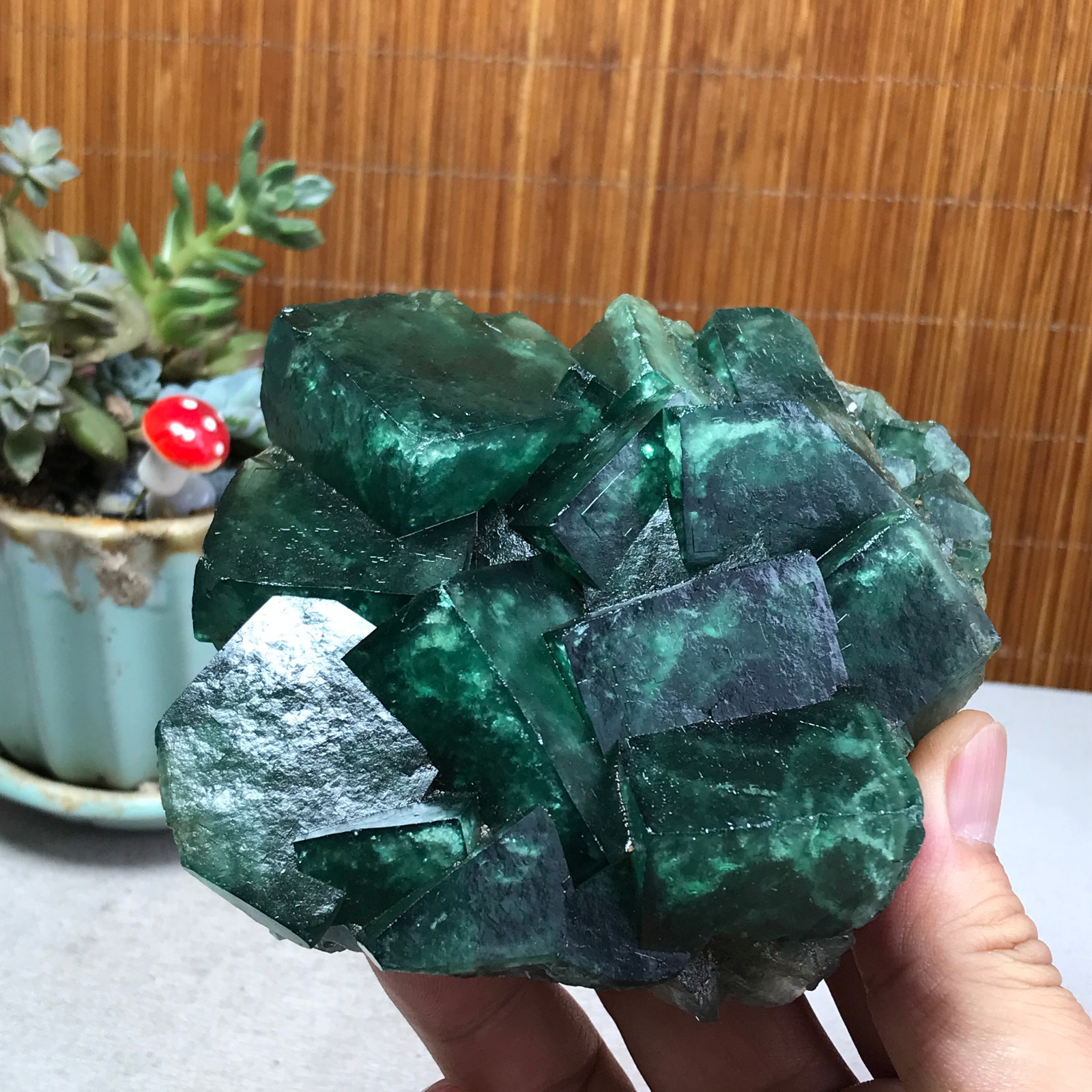 105-95-38mm Rare Natural Green Calcite fluorite Mineral Specimen 598g A6173