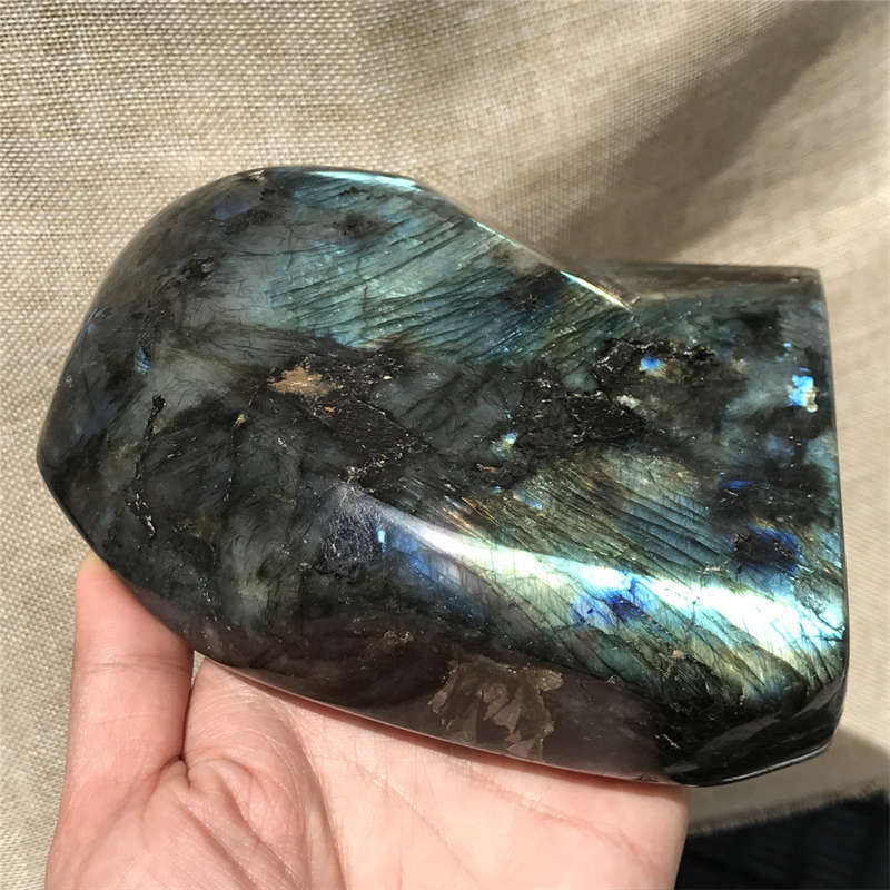 1.52kg Natural Labradorite Quartz Crystal Spectrolite Mineral Reiki healing