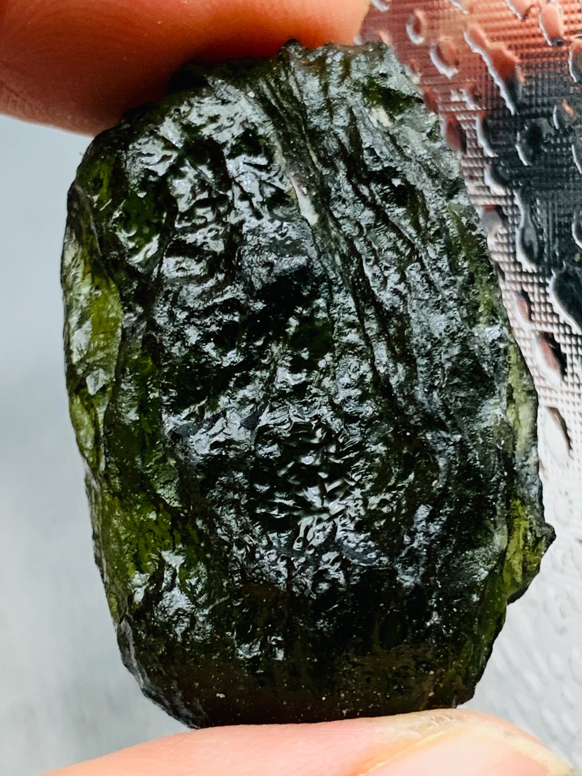 TOP Moldavite Raw Moldavite Crystal from Czech Republic PICcertificate 82CT