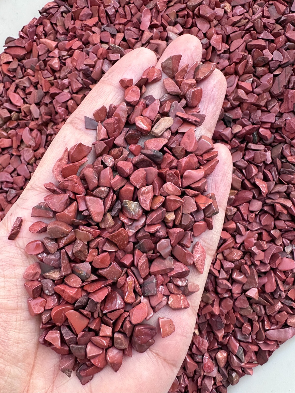 Grade A++ Red Jasper Semi Tumbled Gemstone Mini Chips 3 – 8mm,Wholesale Bulk Lot