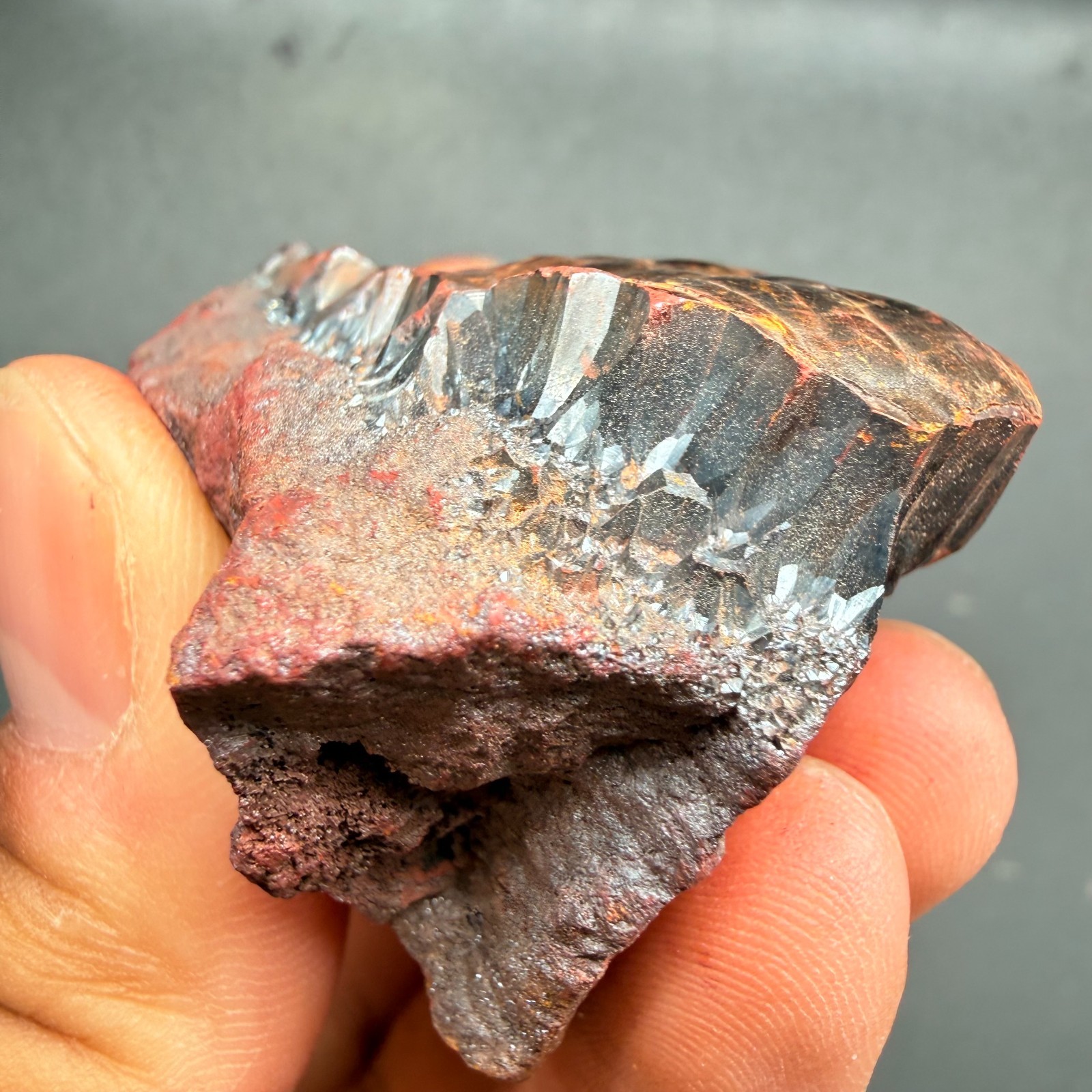 Botryoidal Hematite Specimen from Morocco 185g – Natural Iron Rose Formation