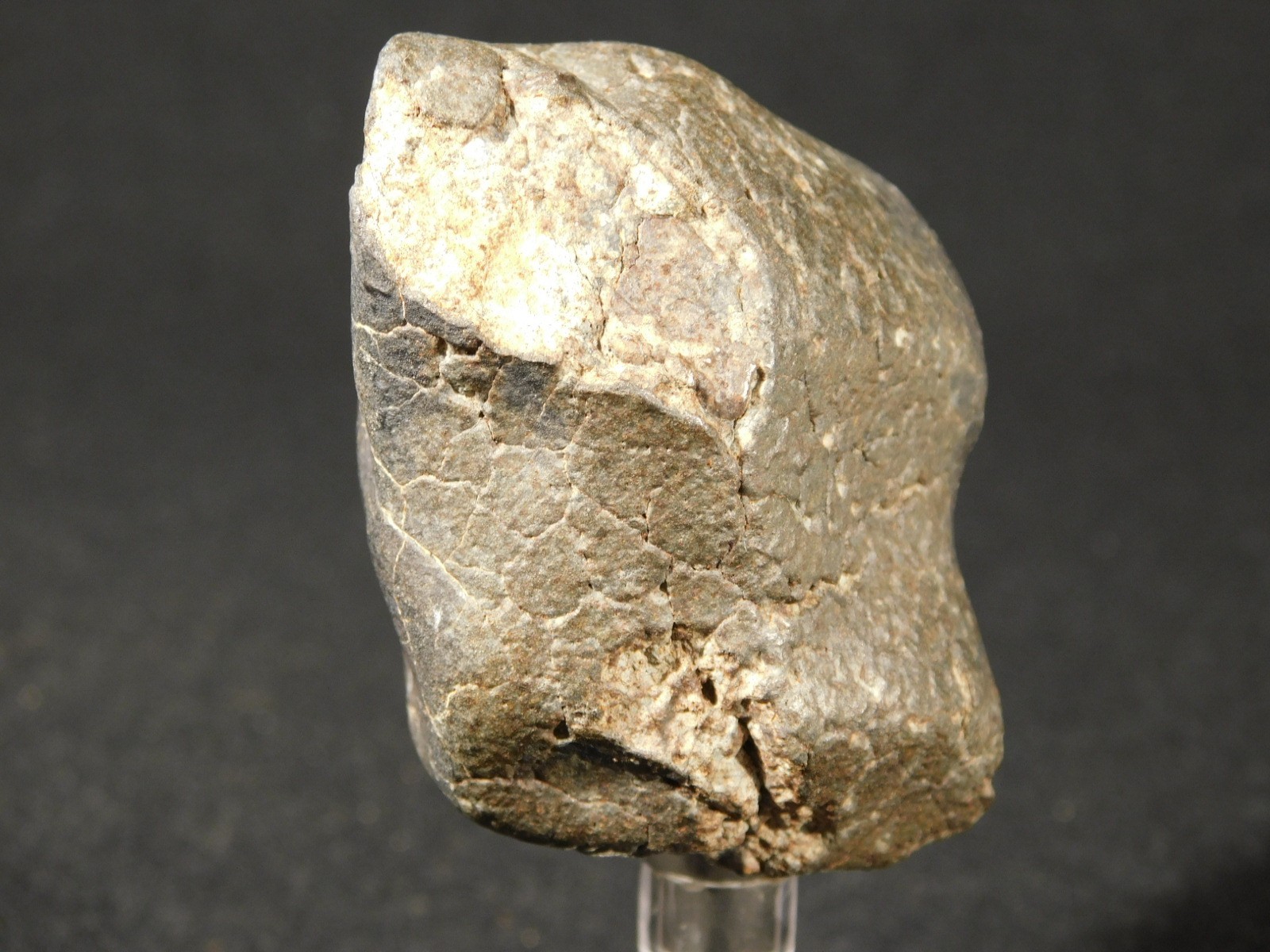 H6 Stony METEORITE Regmaglypts DARK Fusion Crust and Contraction CRACKS! 155gr