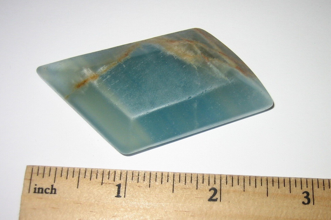 2.55″ TUMBLED POLISHED NATURAL LEMURIAN AQUATINE CALCITE CRYSTAL STONE 40.3g *10