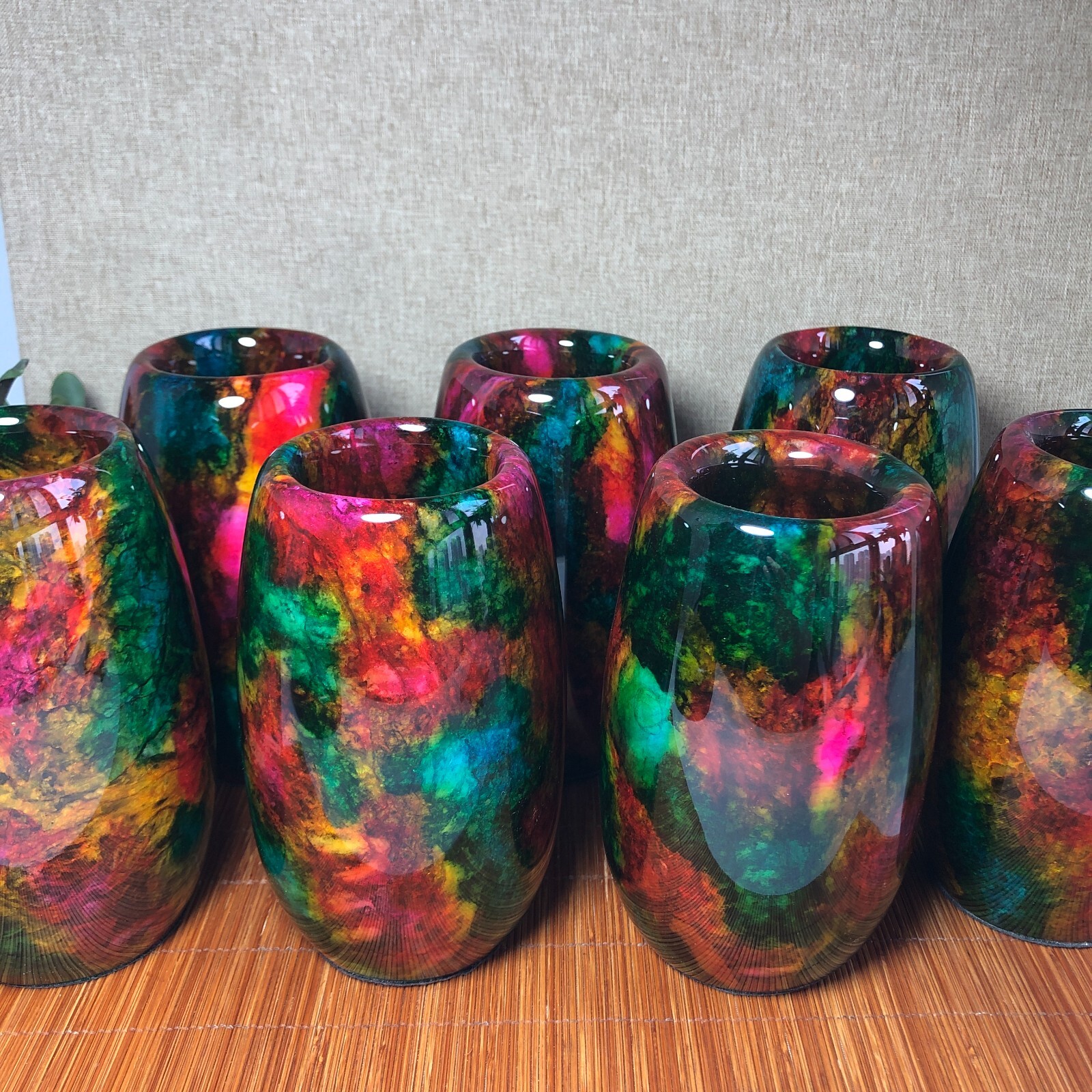 1Pcs Natural “Seven Colors Jade” vase specimen -Taiwan China 1kg 130mm